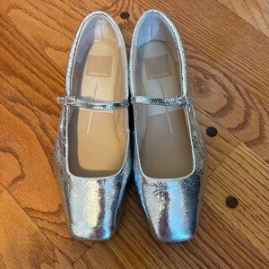 Dolce Vita Reyes Metallic Silver Maryjane Flats